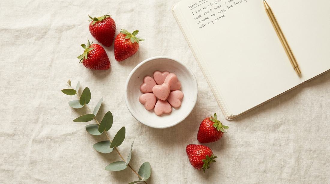 Wellness gummies beside a notebook for an informed decision