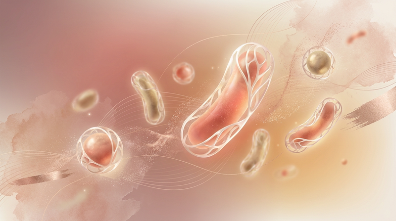 Abstract science visual of a spore-forming probiotic